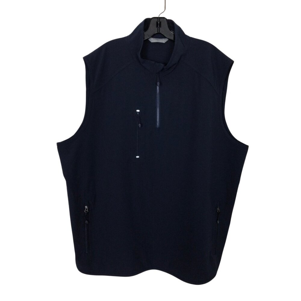 Daniel Cremieux Vest Men’s XXL Navy Blue Sleeveless Golf Jacket Quarter Zip 2XL